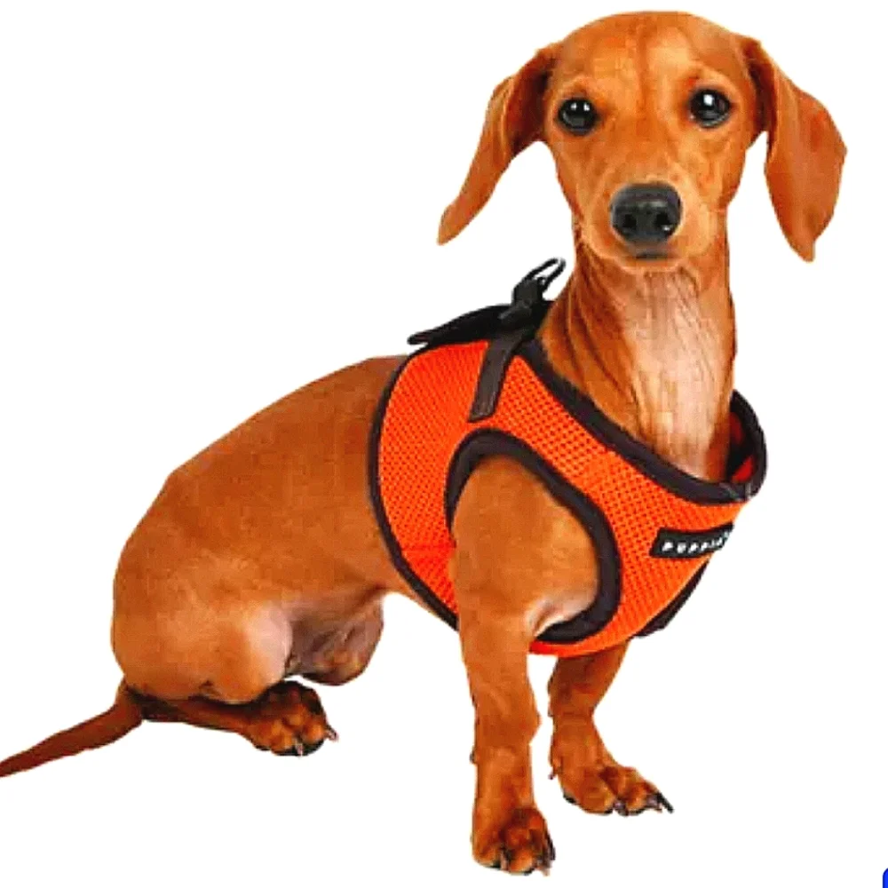 Puppia Soft Step-in Vest Harness for Dogs In Og Orange